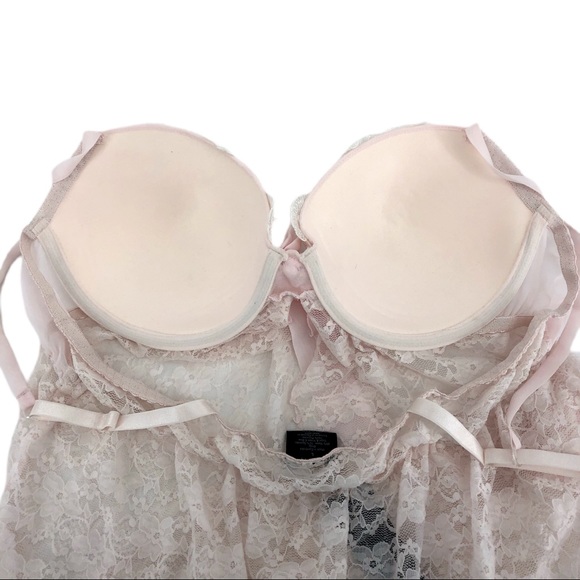 Apt. 9 Blush Pink Beaded Lace Bridal Intimate Set - Picture 4 of 11